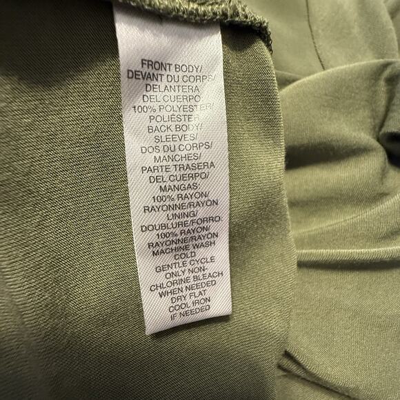 Loft Short Sleeve Mixed Media T-Shirt M Olive Green Casual Minimalists 88-32 - Picture 10 of 12